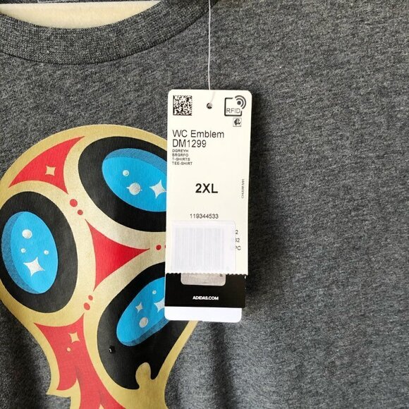 adidas Russia World Cup Soccer Mens Soccer Tee, 2XL - Picture 2 of 4